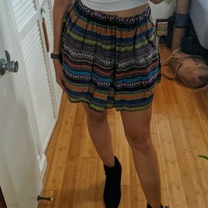 New Colorful Woven Mini Skirt